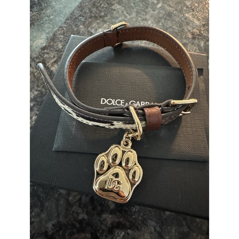 Dolce &‎ Gabbana Animal Print Dog Or Car Collar. NWB, Card. Authentic $515